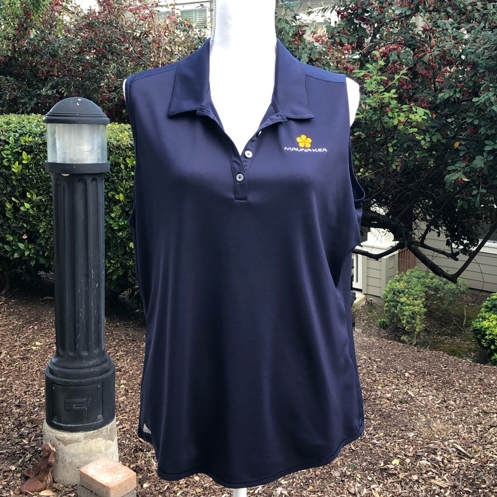 Mauna Kea Women’s Sleeveless Adidas Golf Shirt Navy Blue XXL